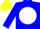 Blue, White disc, Yellow Cap