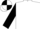 white, black sleeves, black and white quartered cap