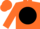 Orange, black disc, orange cap
