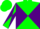 Green, purple diagonal quarters