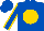 Royal Blue, Gold Ball,  Gold  Seams on Sleeves