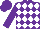 Purple and white diamonds, purple sleeves