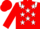 Red, white stars on epaulets