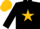 Black, gold star, gold cap