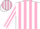 White and pink stripes