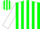 Green, white stripes on sleeves