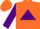 Orange with Purple Triangle, Purple Blocks On Sleeves