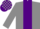 grey,purple panel, check cap