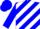 Blue and white diagonal stripes, blue sleeves