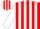 Red, white stripes on sleeves, red and white striped cap