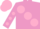 Mauve, large pink spots, mauve sleeves, pink spots, pink cap