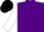 Purple, white chevrons, purple chevrons on white sleeves, black cap