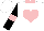 White, pink heart and collar, black sleeves, pink hoop, white cap,