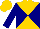 Gold and navy diagonal quarters, navy sleeves