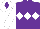 Purple, white triple diamond and sleeves, white cap, purple diamond