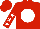 Red, white spot, white stars on sleeves