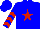Blue, red star, red chevrons on slvs