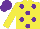 Yellow, Purple Dots, Purple Cap