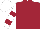 Maroon, maroon hoops on white sleeves, white cap