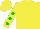 Yellow, green spots on sleeves, yellow cap