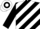 Black and White diagonal stripes, hooped cap