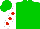 Green, white crown, red dots on white slvs