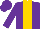 Purple, gold stripe