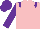 Pink, purple epaulettes, purple arms, purple cap