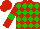 Red, green diamonds, green armlets