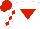 White, red inverted triangle, red diamonds on sleeves, red cap