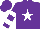 Purple, white star, white bars on sleeves, purple cap