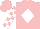 Pink, white diamond 'r' on back, white blocks on sleeves, pink cap