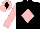 Black, pink diamond, pink sleeves, pink cap, black diamond