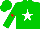 Green, white star, red star on sleeves, green cap
