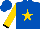 Royal Blue, Gold star, Black Cuffs On Gold Sleeves, royal Blue Cap
