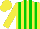 Yellow, green stripes,