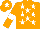 Orange, white stars, armlets and star on cap
