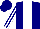 Navy, white panel, white stripes on sleeves