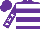 Purple, white hoops, purple sleeves, white stars, purple cap