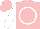 Pink, white circle, white sleeves, pink cap