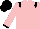 pink, black epaulets, black cuffs on sleeves, black cap