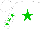 White,  green star, green stars on sleeves
