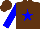 Brown, blue star, blue sleeves
