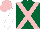 Dark green, pink cross belts, white sleeves, pink cap