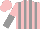 Pink and grey stripes, halved sleeves