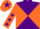 Purple and Orange diabolo, Orange sleeves, Purple stars, Orange cap, Purple star