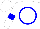 White, blue circle, blue armlets on white slvs