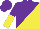 Purple and yellow halved diagonally, purple and yellow halved sleeves