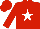 Red body, white star, red cap