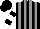 Black, grey stripes, black hoops on white sleeves